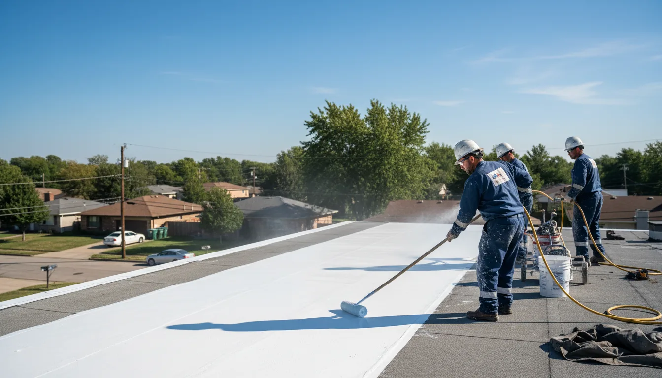 Commercial roof coating in Fred, TX near me